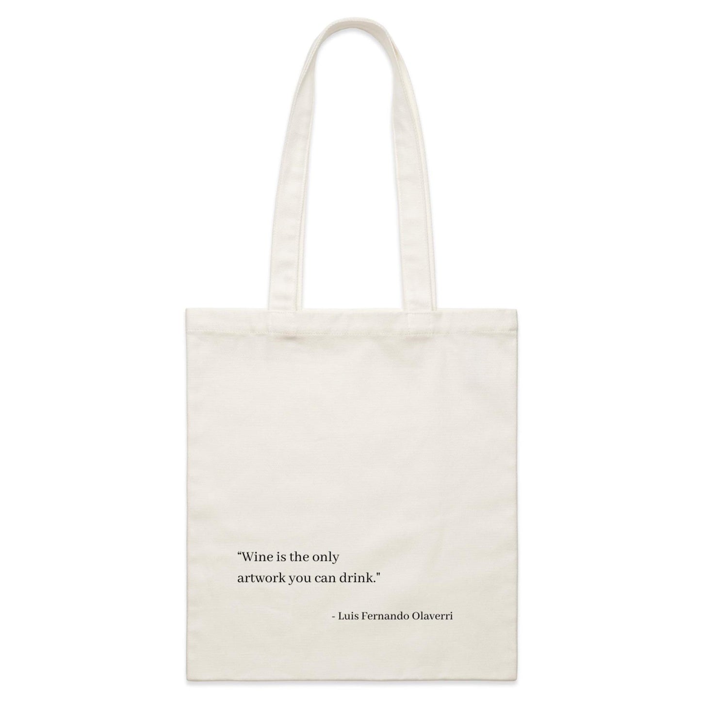 "Drinkable artwork" Quote Tote (small)