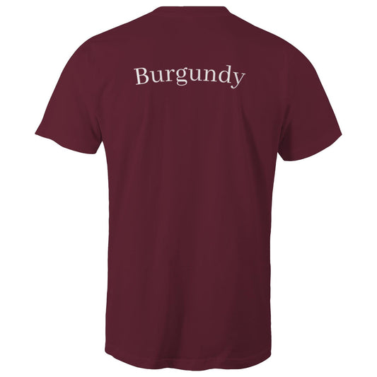 Mens 'Burgundy' Tee (back print)